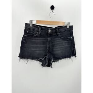 Urban Outfitters BDG Shorts Women 30 Black Denim Tom Girl Mid Rise Cut-Off Jean